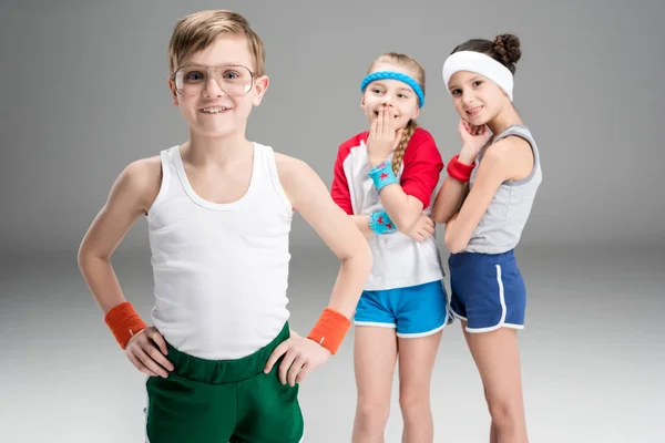 Active kids in sportswear — Stock Photo, Image