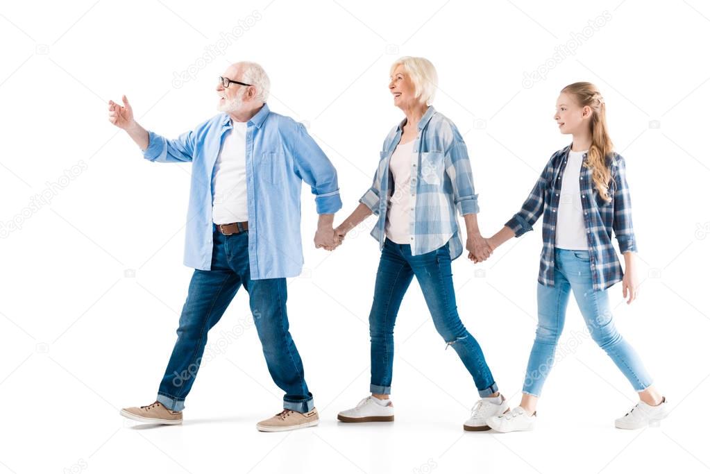 family walking together
