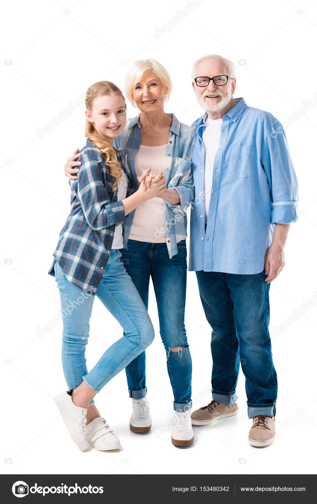 Grandfather Grandmother And Granddaughter Stock Photo grandfather-grandmother-and-granddaughter-stock-photo
