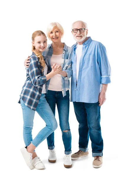 Abuelo, abuela y nieta — Foto de Stock