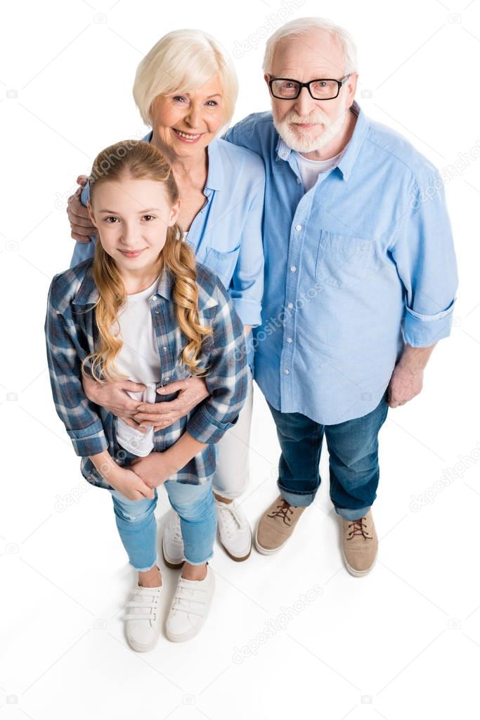 family looking at camera