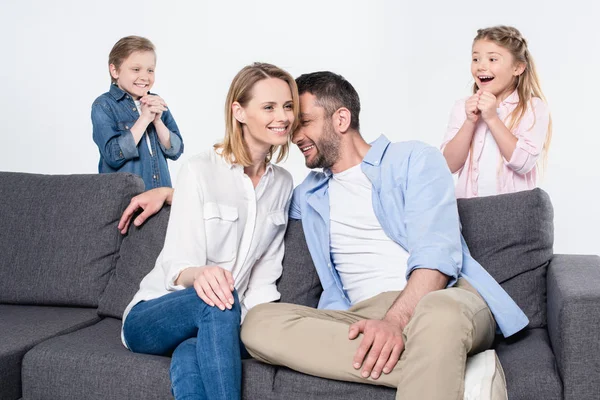 Familia feliz juntos — Foto de Stock