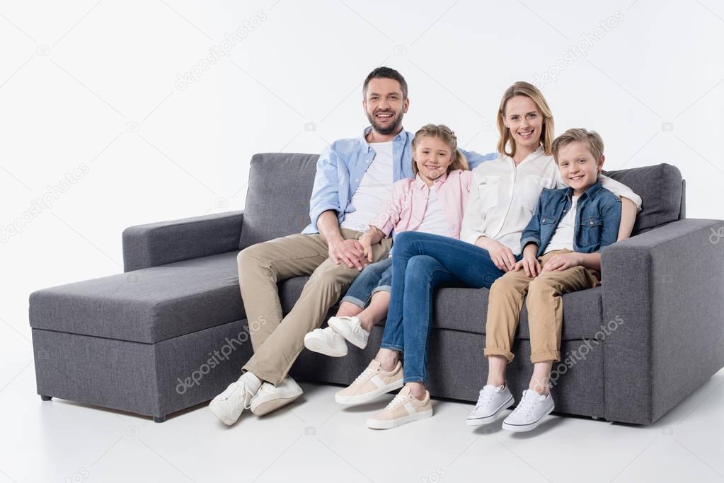 Happy family together 