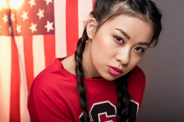 young asian woman posing