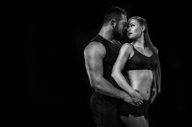 sensual sportive couple 