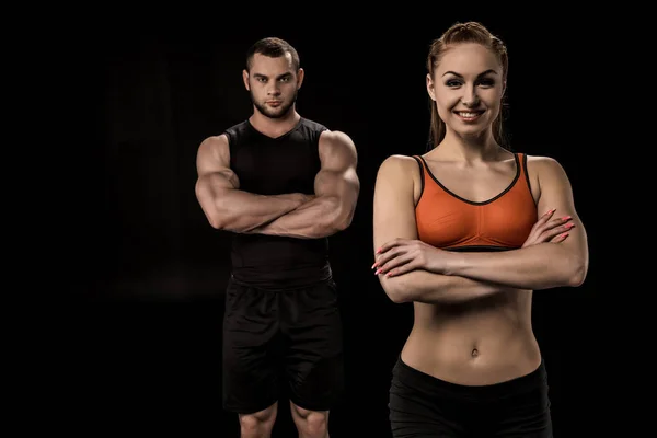 Jovem casal esportivo — Fotografia de Stock