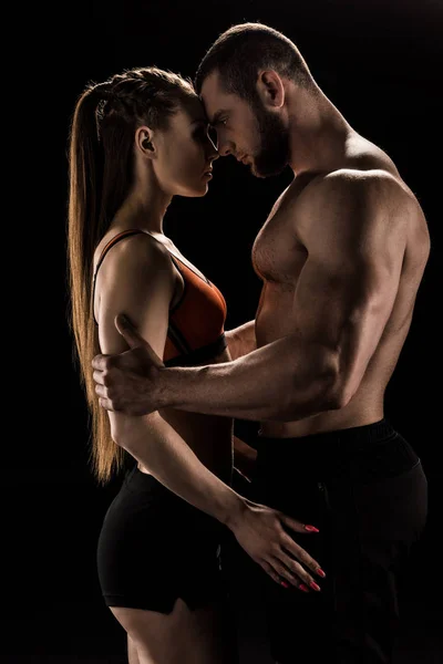 Young sensual sporty couple — Stock Photo, Image