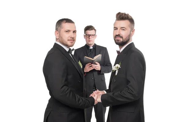 Homosexual couple at wedding ceremony — Stock Photo, Image