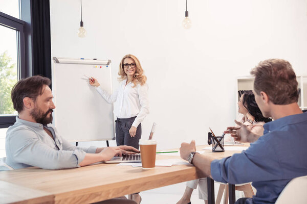 Business partners during presentation 