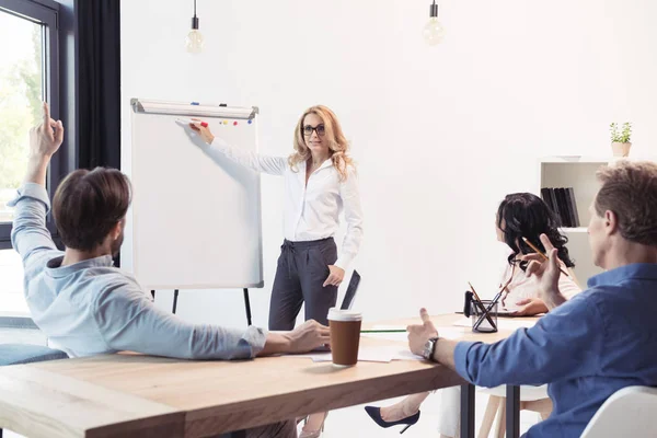 Business partners during presentation — Stock Photo, Image