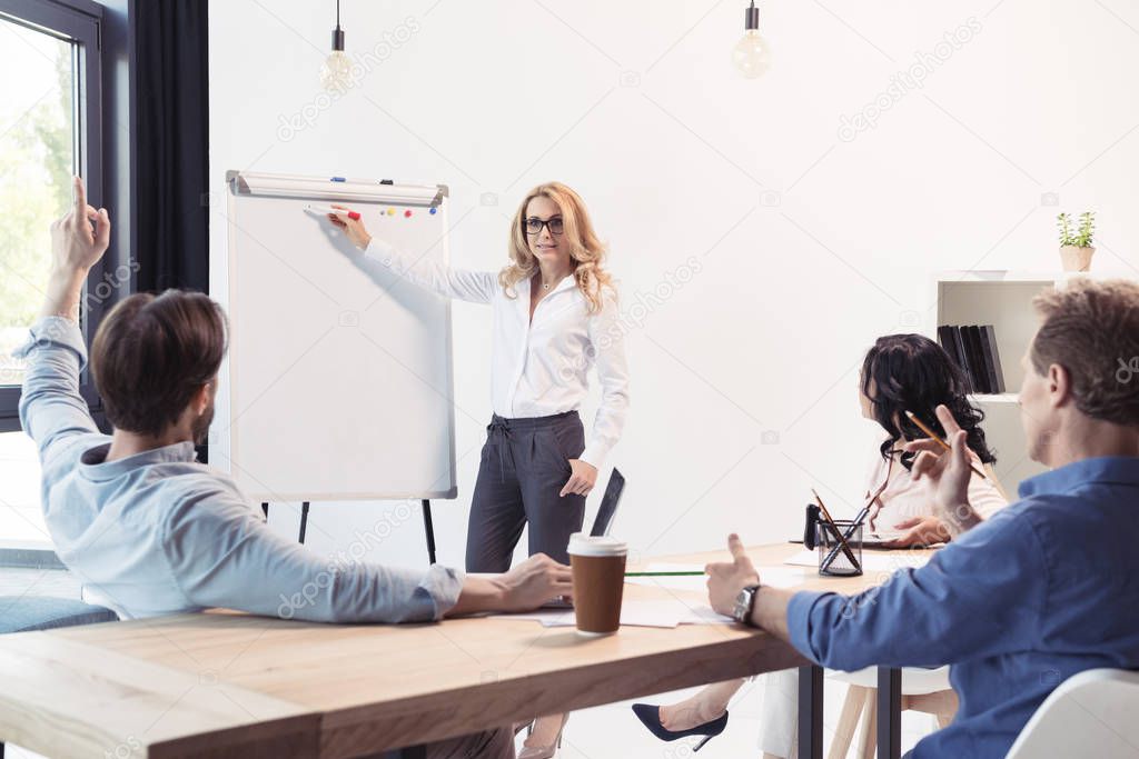 Business partners during presentation 