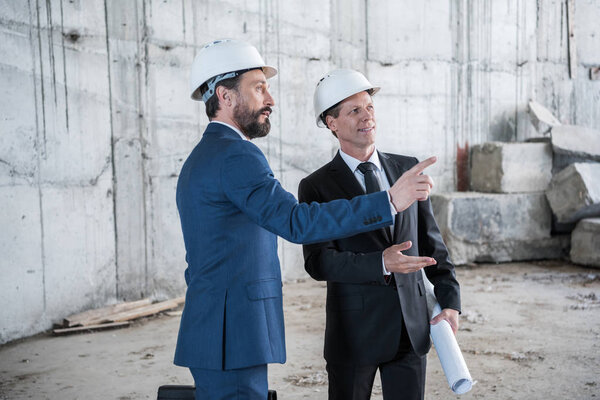 Professional architects at work 