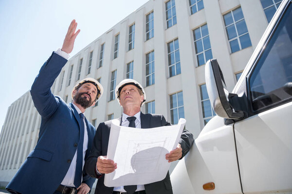 Professional architects at work 