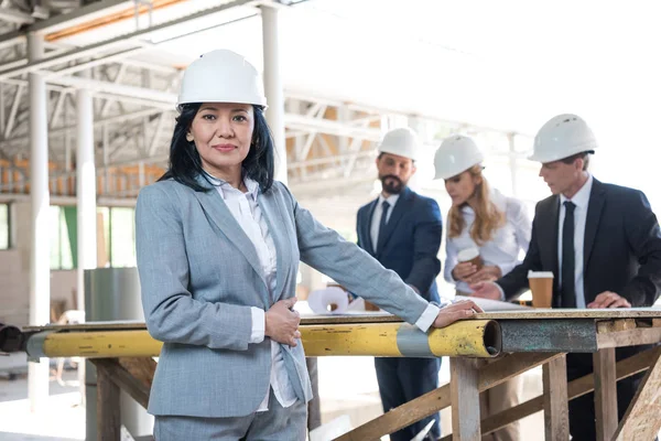 Middle aged asian contractor — Stock Photo, Image