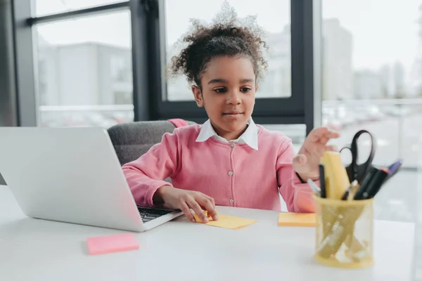 Little african american businesswoman — Stock Photo, Image