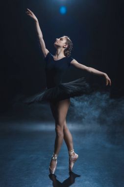 ballerina in black tutu clipart