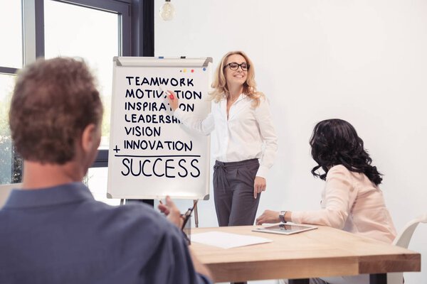 Business partners during presentation 