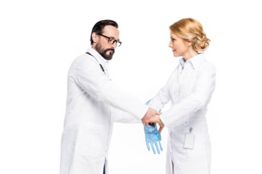 Doktorlar Tıbbi eldivenler