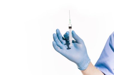 doctor holding syringe clipart