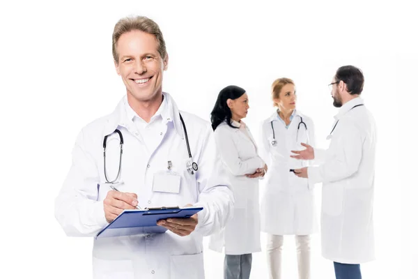 Cheerful middle aged doctor — Stock Photo, Image