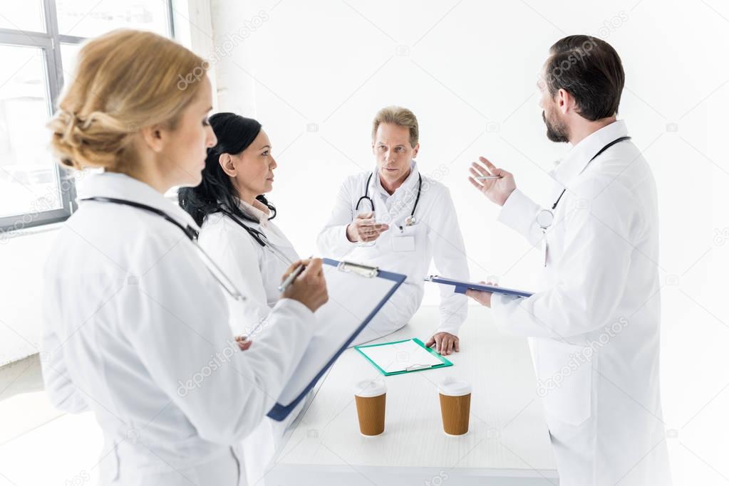 professional doctors working together