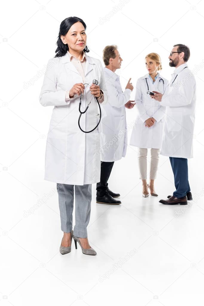 asian doctor with stethoscope 