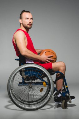 Disabled basketball player clipart