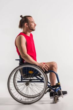 Disabled sportsman in wheelchair clipart