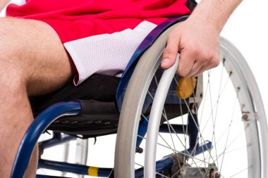 handicapped sportsman in wheelchair clipart