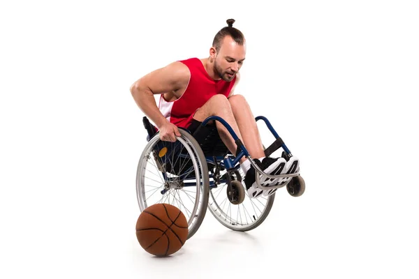 Μπασκετμπολίστας σε αναπηρική καρέκλα — Φωτογραφία Αρχείου