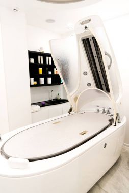 beyaz boş açık Solaryum bronzlaşma için