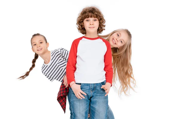 Group of friends looking at camera — Stock Photo