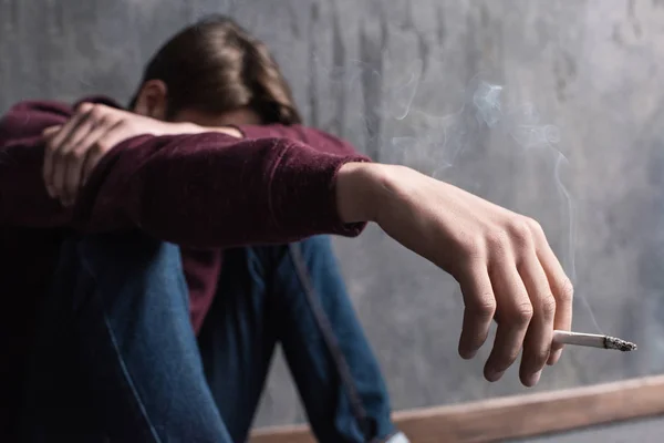 Depressed teenage boy — Stock Photo