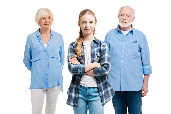 Grandchild looking at camera — Stock Photo