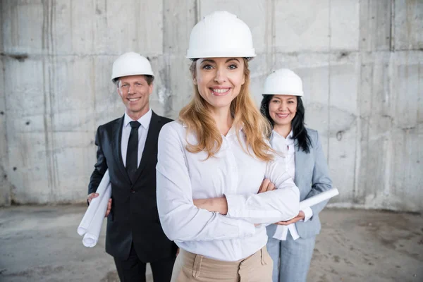 Professional team of architects — Stock Photo