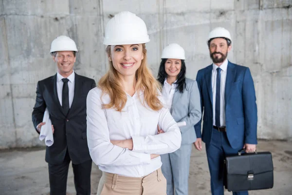 Équipe professionnelle d'architectes — Photo de stock