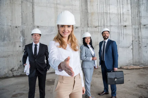 Professional team of architects — Stock Photo