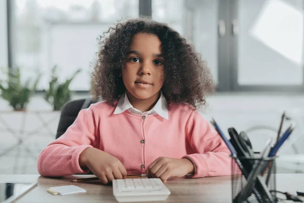 Little african american businesswoman — Stock Photo