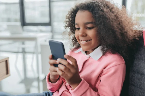 Little african american businesswoman — Stock Photo