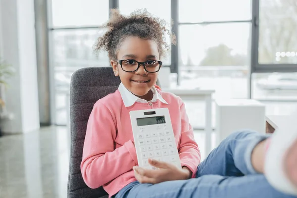 Little african american businesswoman — Stock Photo