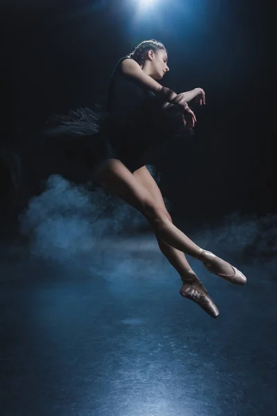 Ballet dancer in black tutu — Stock Photo