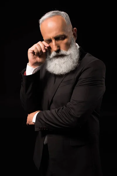 Hombre de negocios limpiando lágrimas — Stock Photo