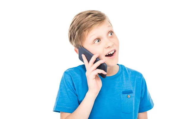 Little boy with smartphone — Stock Photo