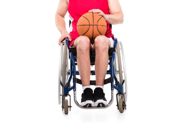 Jogador de basquete em cadeira de rodas — Fotografia de Stock