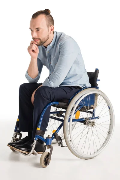 Sourire homme handicapé — Photo de stock