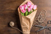 Kytice růžových tulipánů