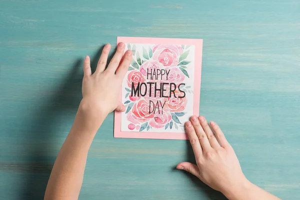 Tarjeta del Día de las Madres Feliz - foto de stock