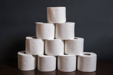 Tuvalet kağıdı rulosu kulesi.