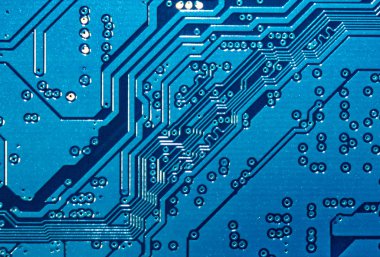 Mikro elektronik devre kartının bir parçası.