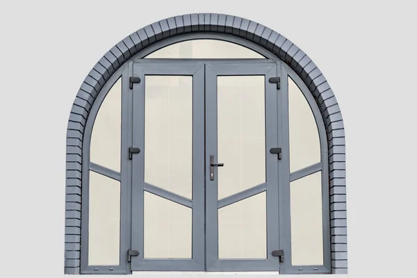 Plastic front door with arch — 스톡 사진
